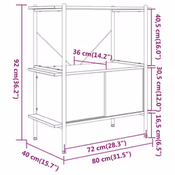 VidaXL 336353 living room bookcase - Additional view 6