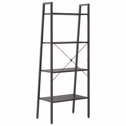 ) vidaXL Standing Shelf Storage Organiser Shelf Rack Ladder Shelf Bookshelf - Black, 56 x 35 x 140 cm (W x D x H - Additional view 4