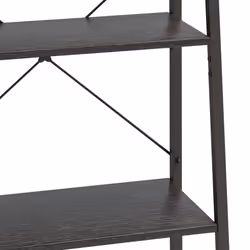vidaXL Standing Shelf Storage Organiser Shelf Rack Ladder Shelf Bookshelf - black, 56 x 35 x 174 cm - Additional view 5