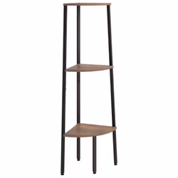 VidaXL 336389, Black, Brown, Steel, Wood, 455 mm, 315 mm, 1200 mm