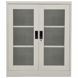 vidaXL Office Cabinet Light Grey Steel Home Filing File Storage Cabinet Locker