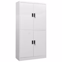 vidaXL Office Cabinet Light Grey Steel Locker Filing File Side Storage Cabinet