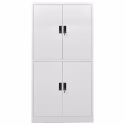 vidaXL Office Cabinet Light Grey Steel Locker Filing File Side Storage Cabinet