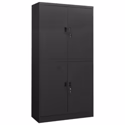 vidaXL Office Cabinet Anthracite Steel Indoor Side Storage Filing File Cabinet