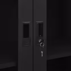 vidaXL Office Cabinet Black Steel Home Filing File Storage Cabinet Lockers - Additional view 5