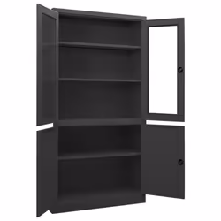 vidaXL Office Cabinet Anthracite Steel Home Filing File Storage Cabinet Locker - Additional view 5
