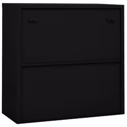 vidaXL Office Cabinet with Sliding Door Black Steel File Side Storage Cabinet - Additional view 5