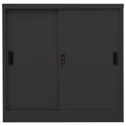 vidaXL Office Cabinet with Sliding Door Anthracite Steel Side Storage Cabinet