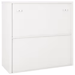 vidaXL Sliding Door Cabinet White Steel Office Side Filing Storage Cabinet - Additional view 5