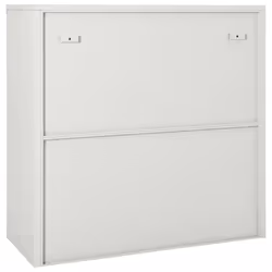 vidaXL Sliding Door Cabinet Light Grey Steel Office Side File Storage Cabinet - Additional view 5