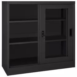 vidaXL Sliding Door Cabinet Anthracite Steel Office Side File Storage Cabinet - Additional view 6