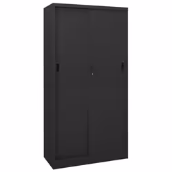 vidaXL Office Cabinet with Sliding Door Anthracite Steel Filing Side Cabinet