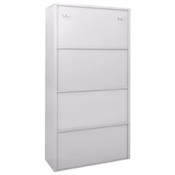 vidaXL Office Cabinet with Sliding Door Light Grey Steel File Storage Cabinet - Additional view 4