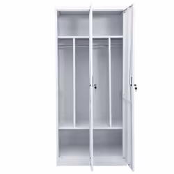 vidaXL Wardrobe Light Grey Steel Hanger Organiser Clothing Cabinet Cupboard - Additional view 7