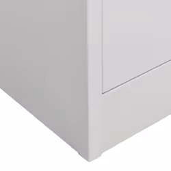vidaXL Wardrobe Light Grey Steel Hanger Organiser Clothing Cabinet Cupboard - Additional view 8