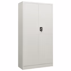 vidaXL Locker Cabinet Light Grey Steel Office Furniture Storage Organiser