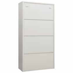 vidaXL Locker Cabinet Light Grey Steel Office Furniture Storage Organiser - Additional view 4