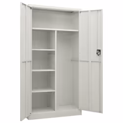 vidaXL Locker Cabinet Light Grey Steel Office Furniture Storage Organiser - Additional view 5