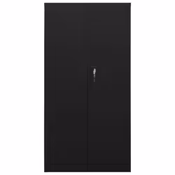 vidaXL Locker Cabinet Black Steel Office Furniture Storage Organiser Wardrobe