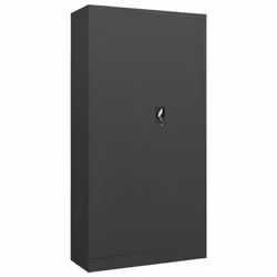 vidaXL Locker Cabinet Anthracite Steel Office Furniture Storage Organiser
