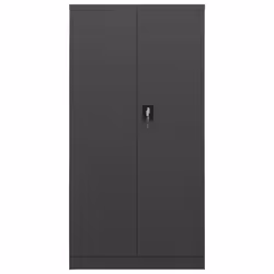 vidaXL Locker Cabinet Anthracite Steel Office Furniture Storage Organiser
