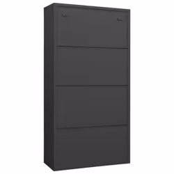 vidaXL Locker Cabinet Anthracite Steel Office Furniture Storage Organiser - Additional view 4