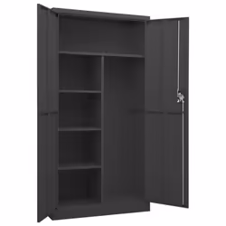 vidaXL Locker Cabinet Anthracite Steel Office Furniture Storage Organiser - Additional view 5