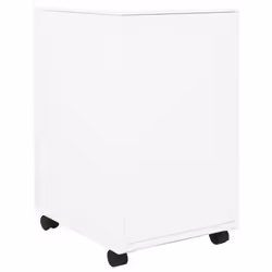 vidaXL Mobile File Cabinet White Steel Office File Storage Filing Cabinet - Additional view 4