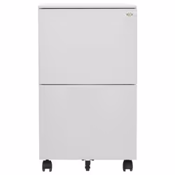 vidaXL Mobile File Cabinet Light Grey Steel Office File Storage Filing Cabinet