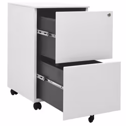 vidaXL Mobile File Cabinet Light Grey Steel Office File Storage Filing Cabinet - Additional view 5