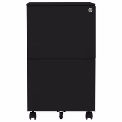 vidaXL Mobile File Cabinet Black Steel Office Filing File Storage Cabinet