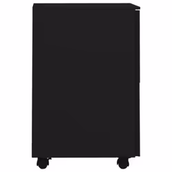 vidaXL Mobile File Cabinet Black Steel Office Filing File Storage Cabinet