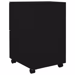 vidaXL Mobile File Cabinet Black Steel Office Filing File Storage Cabinet - Additional view 4