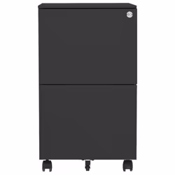 vidaXL Mobile File Cabinet Anthracite Steel Office Filing File Storage Cabinet