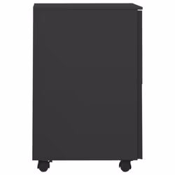 vidaXL Mobile File Cabinet Anthracite Steel Office Filing File Storage Cabinet