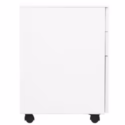 vidaXL Mobile File Cabinet White Steel Office File Storage Filing Cabinet - Additional view 3
