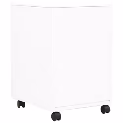 vidaXL Mobile File Cabinet White Steel Office File Storage Filing Cabinet - Additional view 4