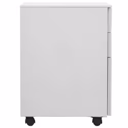 vidaXL Mobile File Cabinet Light Grey Steel Office File Storage Filing Cabinet