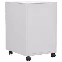 vidaXL Mobile File Cabinet Light Grey Steel Office File Storage Filing Cabinet - Additional view 4