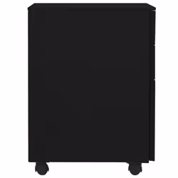 vidaXL Mobile File Cabinet Black Steel Office Storage Organiser Filing Cabinet