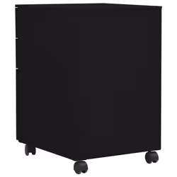 vidaXL Mobile File Cabinet Black Steel Office Storage Organiser Filing Cabinet - Additional view 4