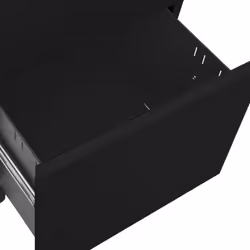vidaXL Mobile File Cabinet Black Steel Office Storage Organiser Filing Cabinet - Additional view 7