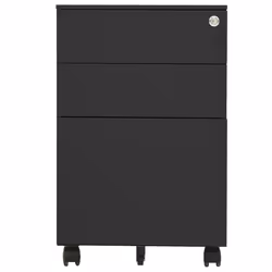 vidaXL Mobile File Cabinet Anthracite Steel Office Storage Filing Cabinet