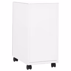 vidaXL Mobile File Cabinet White Steel Modern Office Storage Filing Cabinet - Additional view 5