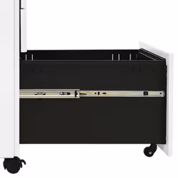 vidaXL Mobile File Cabinet White Steel Modern Office Storage Filing Cabinet - Additional view 7