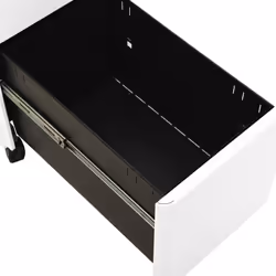 vidaXL Mobile File Cabinet White Steel Modern Office Storage Filing Cabinet - Additional view 8