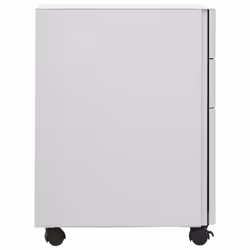 vidaXL Mobile File Cabinet Light Grey Steel Office Storage Filing Cabinet - Additional view 4