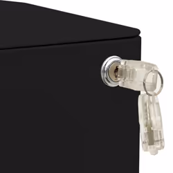 vidaXL Mobile File Cabinet Black Steel Modern Office Storage Filing Cabinet - Additional view 10