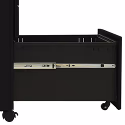 vidaXL Mobile File Cabinet Black Steel Modern Office Storage Filing Cabinet - Additional view 8