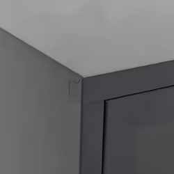 vidaXL TV Cabinet Anthracite Steel and Glass Stereo Cabinet TV Stand Lowboard - Additional view 3